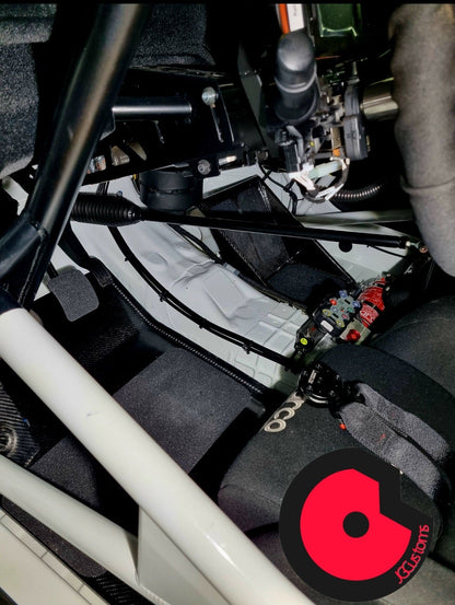 Lancia Ypsilon rally4 foot rests(carbon fibre)