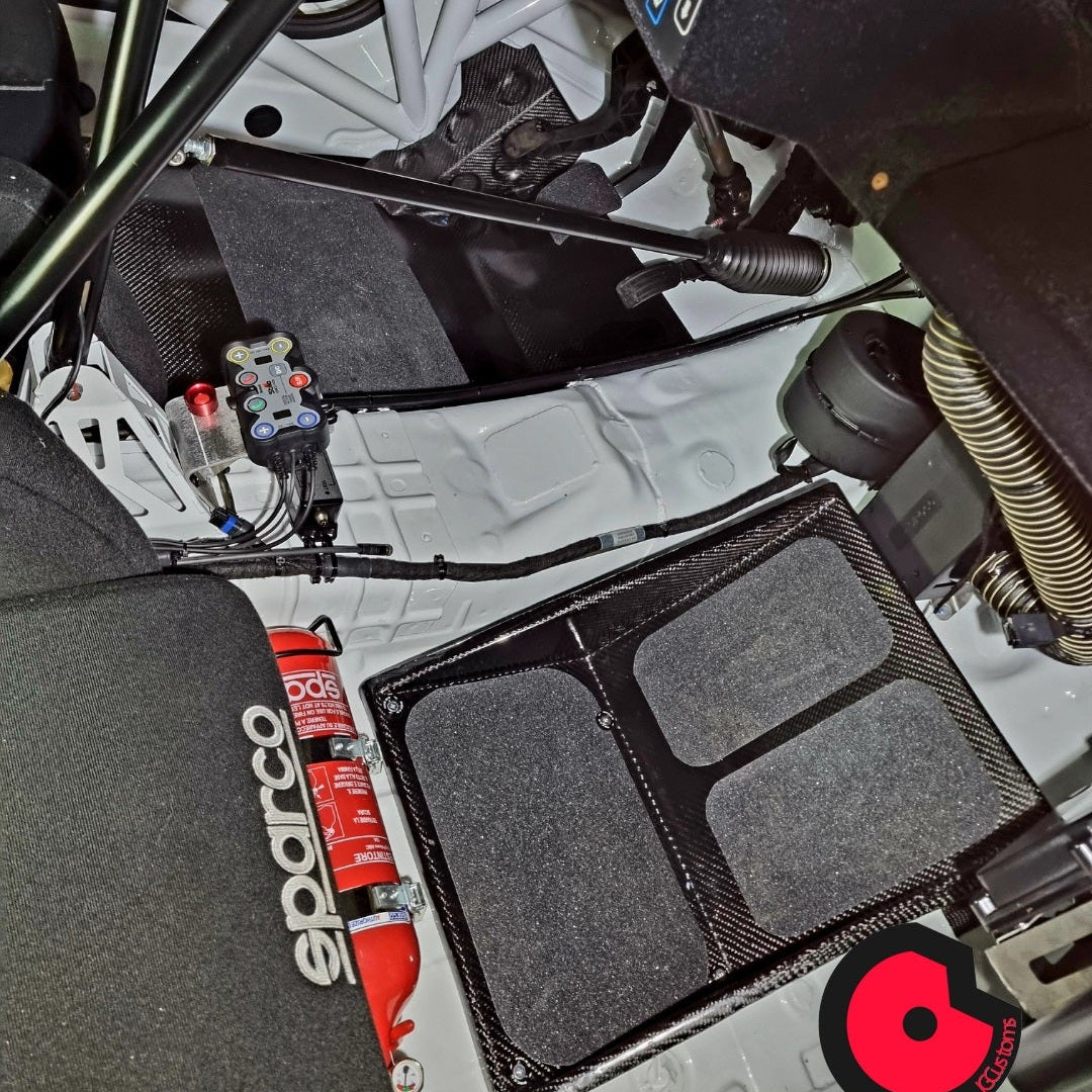 Lancia Ypsilon rally4 foot rests(carbon fibre)