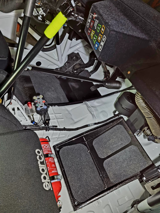 Lancia Ypsilon rally4 foot rests(carbon fibre)